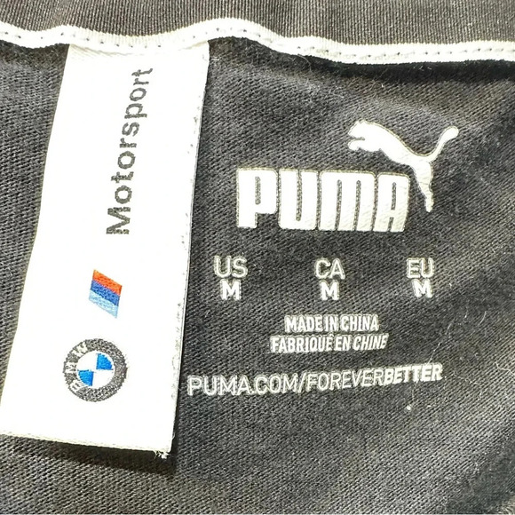 Puma BMW M Motorsport Black TShirt Size M - Picture 3 of 3